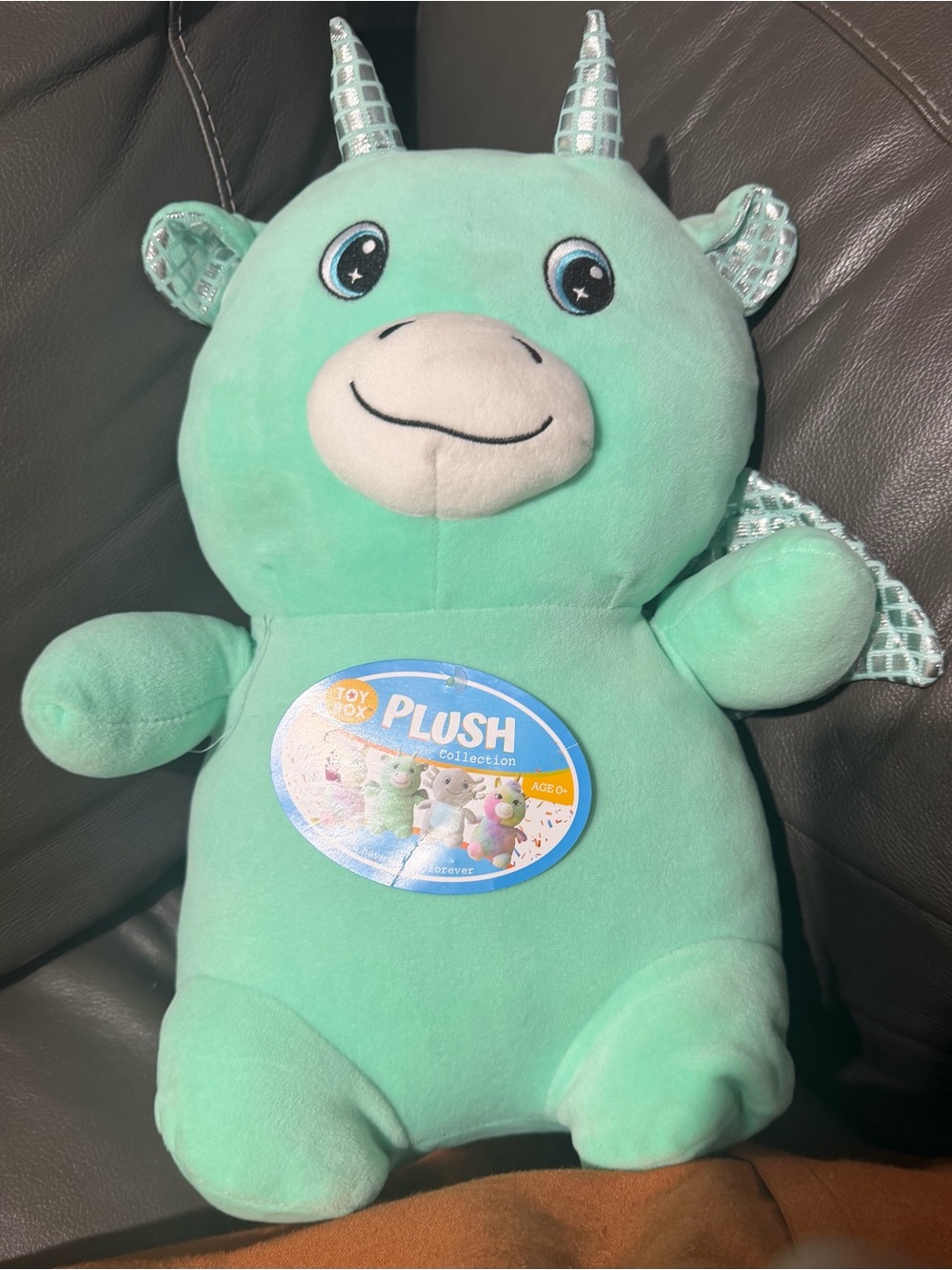 Mint Green Plush Unicorn Stuffed Animal by - Picture 4 of 5